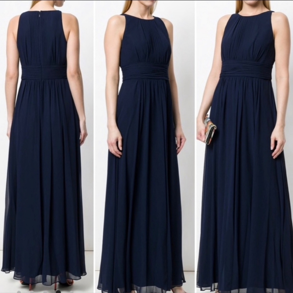 Lauren Ralph Lauren Evening Gown Maxi Dress Navy